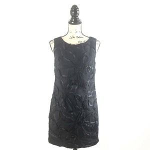 Cato Size 8 Dress Black Textured Sleeveless Cocktail